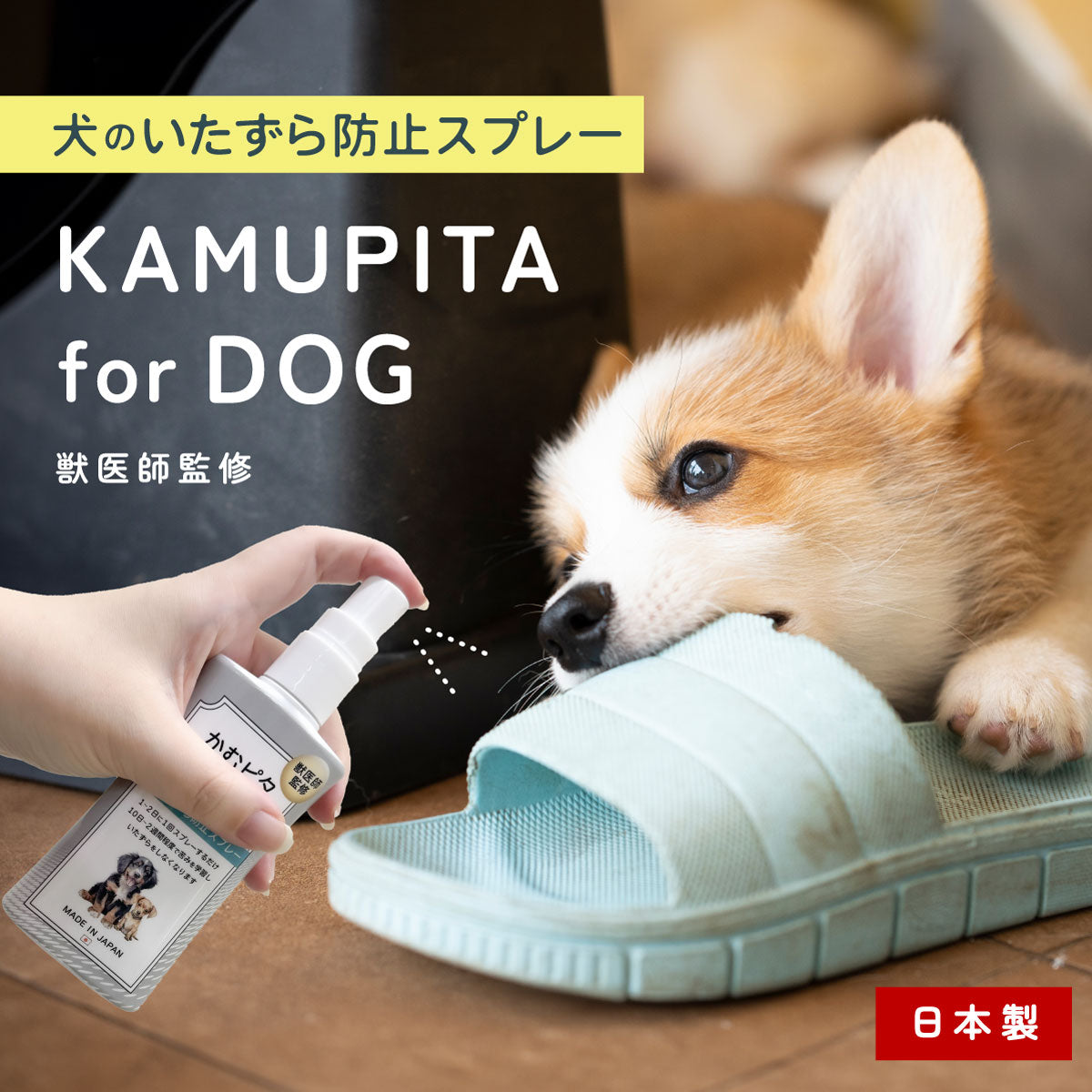 公式】獣医師監修 犬のいたずら防止スプレー「かむピタ for DOG」スプレーするだけの簡単しつけ。苦味成分配合・日本製・100ml – かむピタ 公式通販サイト